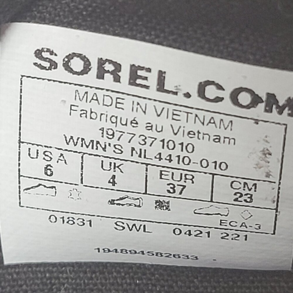 Sorel Lennox Waterproof Lace-Up Women's Black Suede Boots US Size 6 NWT - Picture 10 of 10